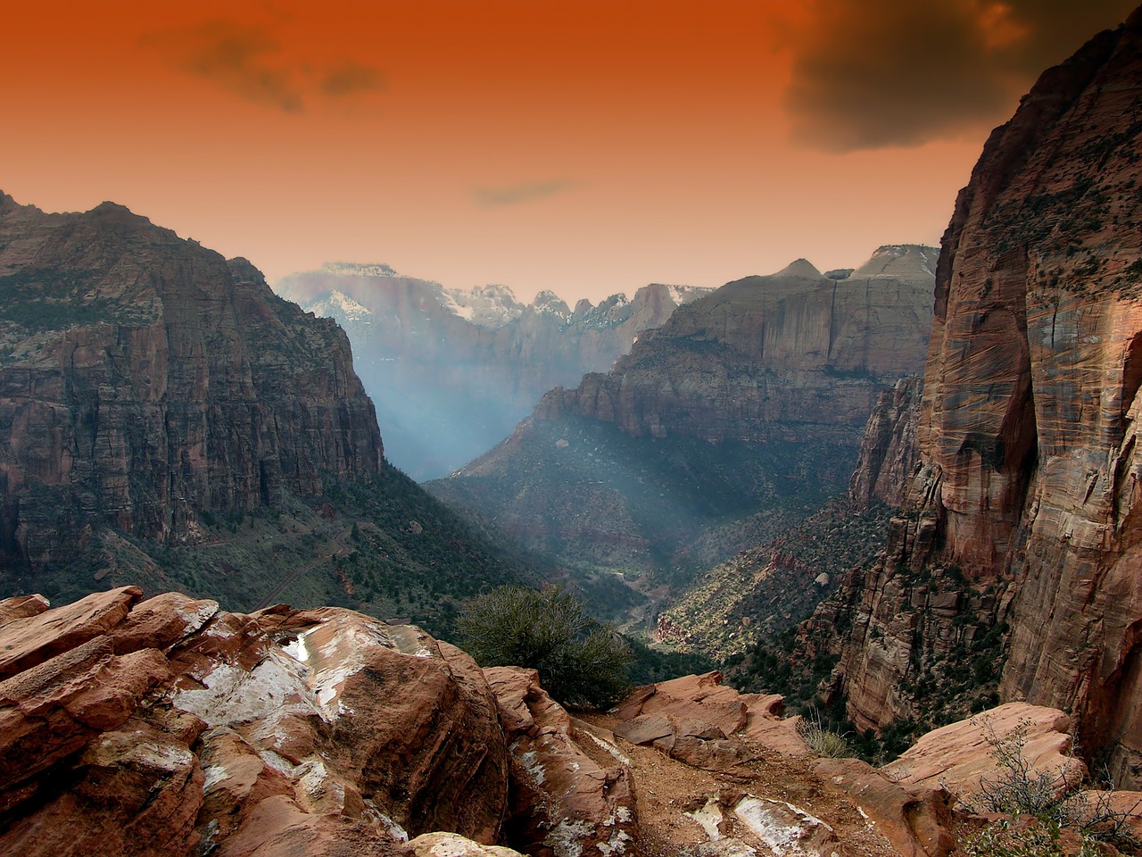 zion park, utah, mountains